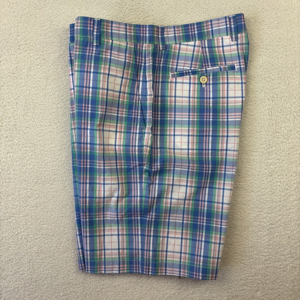 VINEYARD VINES Mens Gingham Chino Shorts Size 33 Cotton Twill‎ Preppy 9" Breaker